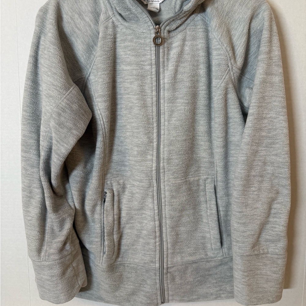 Unlisted A Kenneth Cole Production Long Sleeve Full Zip Hooded Sweater(Grey)(L)